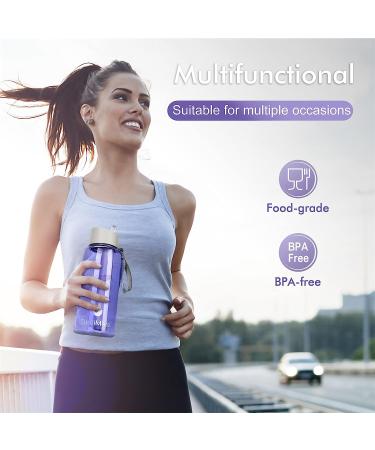 SurviMate 0.01m Ultra-Filtration Filtered Water Bottle - 4-Stage Filtration - 22 oz Purple - Buy Online on GoSupps.com