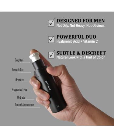 WOAK C4 Men's Tinted Moisturizer BB CC Cream - Light | Color Correcting Camo Complex | Hybrid Skin Care - Buy Online on GoSupps.com