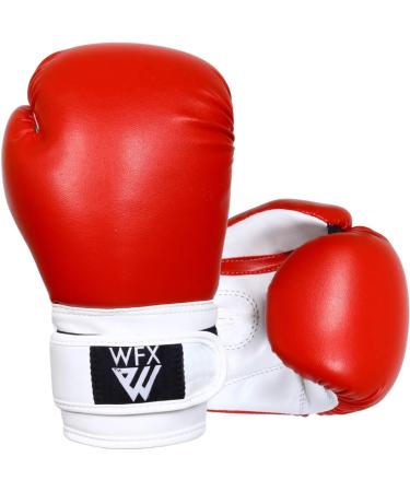 Children's Box Gloves for Martial Arts | MMA Training Sparring Gloves | Robust Leather Kickboxing & Muay Thai | Junior Red 4oz for Boys & Girls - Buy Online on GoSupps.com