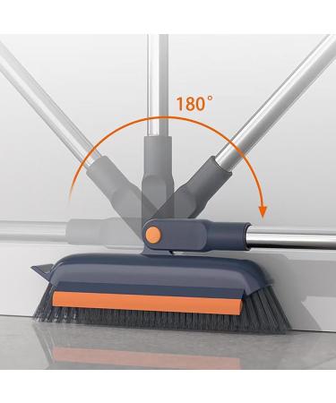 Long Handle Scrub Brush - 4-in-1 Scrub Brushes Cleaning Tool Cleaning Supplies - Bathroom Scrubber Shower Cleaner with Extended Removable Handle for Bathroom Toilet Blue - Buy Online on GoSupps.com