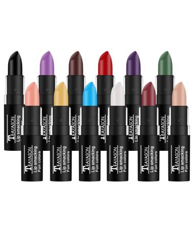 Matte Lipstick Set Petansy 12 Colors Waterproof Long Lasting Lipstick No Fading Lipstick Lip Gloss Cosmetics Party Makeup Gift