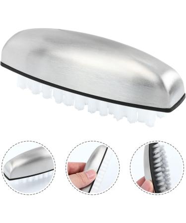Beaupretty Art Toe and for Toes Wool Scrubbing Professional Pedicure Deep Manicure Silver Tool Nail Fingernail Cleaner Brush Steel Washing Finger Nylon Soap Cleaning Stainless Hand - Buy Online on GoSupps.com
