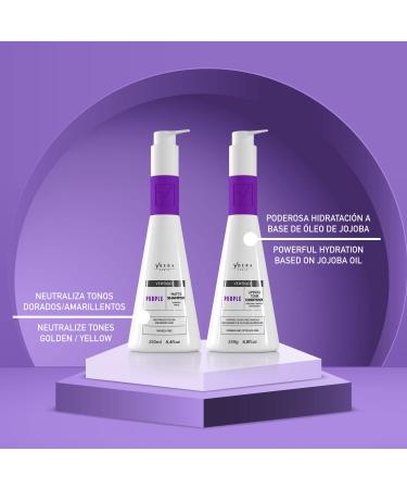 Vertigo Purple Hair Toner- Neutralizes Yellow Tones, Seals Cuticle, UV Filter, Hydrating & Silky - Set of 2 - Buy Online on GoSupps.com