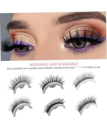 Reusable Self-Adhesive False Eyelashes 3D Makeup Lashes Eyelashes Easy To Put On Handmade False Eyelashes for Women and Girls Eye Makeup Tool 1Pair Style3 - Buy Online on GoSupps.com