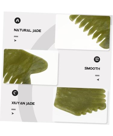 Plafope Xiuyan Jade Massage Comb - Premium Jade Hairbrush & Scalp Massager for Skin Care & Relaxation - Buy Online on GoSupps.com