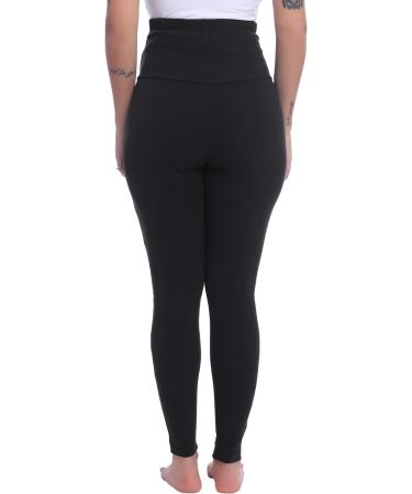Amorbella Maternity Leggings - Over Bump Cotton Yoga Pajama Pants (Black, Size L) - Buy Online on GoSupps.com