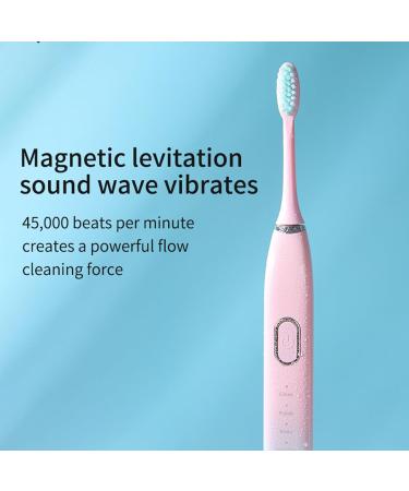 Magnetic Levitation Electric Toothbrush - 6 Brush Heads 90 Days Battery Life Adults - White Color - Buy Online on GoSupps.com