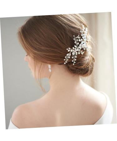 FRCOLOR 1pc Hair Comb Wedding Hair Accessories for Pearl Hair Accessories Hair Clip Wedding Headwear Jewelry Crystal Side Comb Bride Headpieces for Wedding Rhinestones Miss Diamond Alloy - Buy Online on GoSupps.com