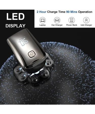 Buy 6 in 1 Head Shaver for Men - Waterproof USB Rechargeable Bald Shaver & Grooming Kit | Best 9D Beard Trimmer - Buy Online on GoSupps.com