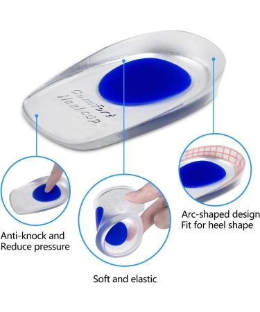 NewPop Heel Spur Inserts - Gel Silicone Cushions for Plantar Fasciitis Relief | Orthopedic Heel Pillows (34-39) - Buy Online on GoSupps.com