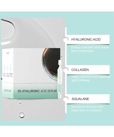  Bsbkoj Hyaluronic Acid Tube Face Moisturizing Hyaluronic Acid 1.2ml X 30 Pieces Non-Greasy Women's Skin Care for Friends Family Locking Moisture and Helping Reduce Appearance - Buy Online on GoSupps.com