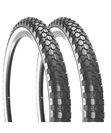 2 Pack 26" x 2.125" Inch Beach Cruiser Bike Tires with or Without Tire Levers Folding Bicycle Comfortable Replacement Tires Black Wall/White Side Wall with or Without Inner Tubes Pair White Wall with No Tubes
