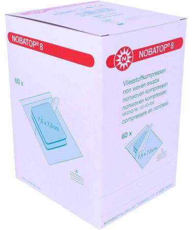 Buy Nobatop 8 Sterile Compresses (7.5 x 7.5 cm) - 50 Packs of 2 | International Shipping - Buy Online on GoSupps.com