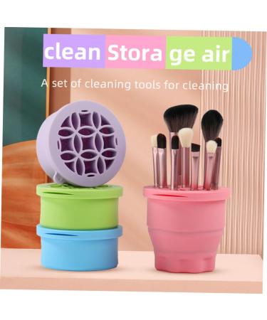 Ipetboom Powder Puff Cleaning Bowl Makeup Brush Scrubber Silicone Makeup Brush Makeup Brush Cleaning Pad Brush Cleaning Bowl Makeup Brush Cleaning Mat Sponge Silica Gel Tool Pink 10x8.5cm Pink - Buy Online on GoSupps.com