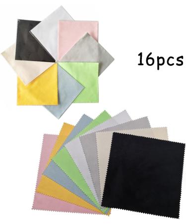 JdXun Microfiber Cleaning Cloths - 16 Pack 15x15cm Perfect for Screens Lenses & Displays - Multi-Color Microfiber Towels for Effortless Cleaning - Buy Online on GoSupps.com