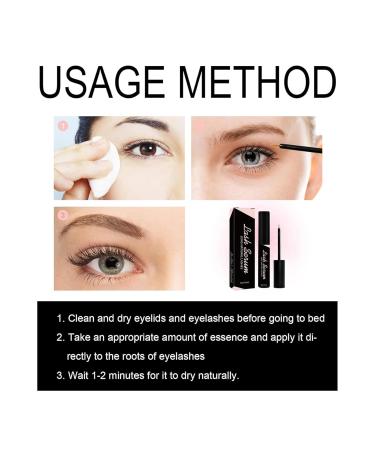 Natural Eyelash Serum | Vegan Lash Booster for Longer Fuller & Thicker Lashes | Gentle Eye Serum for Healthy Lash Growth Perfect Beauty Gift Black - Buy Online on GoSupps.com