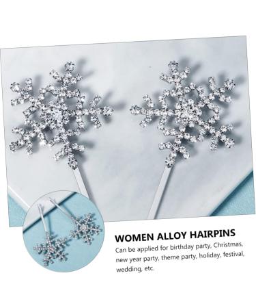 MAGICLULU 2 Pairs Side Rhinestone Barrette Headdress Barrette Rhinestones Hair Clip Women Hairpin Bobby Pin Snowflake Hair Clips Fashion Hairpins Rhinestones Barrette Women Barrette Hair Pin - Buy Online on GoSupps.com