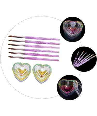 POPETPOP 2 Sets Nail Art Crystal Cup Nail Art Brush Nail Crystal Bowl Shot Glass with Lid Acrylic Liquid Powder Dappen Dish Acrylic Nail Brush Glass Tumbler with Lid Painted Abs Paint Pen - Buy Online on GoSupps.com