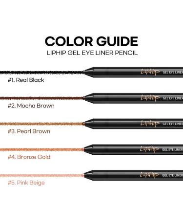 LIPHIP Smudge & Water-Resistant Gel Eyeliner Pencil - Longwear 03 Pearl Brown - Buy Online on GoSupps.com