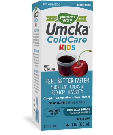 Nature's Way Umcka ColdCare Children's Cherry Syrup, Kids 6+, 4 Oz - Buy Online on GoSupps.com