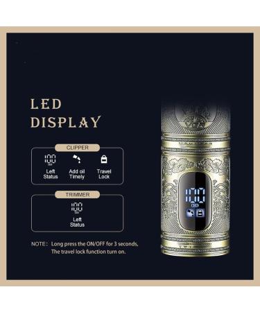 Hair Clippers for Men Hair Trimmer Professional Hair Clipper Hair Trimmer Set Rechargeable Metal Housing LED Display with Travel Lock Barber With Box - Buy Online on GoSupps.com