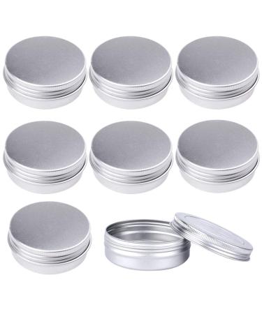24er aluminum empty jar silver 60ml round cans cream box tin can cosmetics tap with screw cover Small storage kit for lipbalm cream nailart