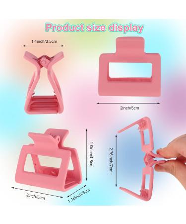 8-Piece Non-Slip Square Hair Claw Clips for Medium/Long Hair - Matte Finish Hair Accessory for Women and Girls - Buy Online on GoSupps.com