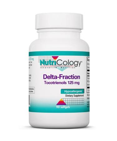 Nutricology Delta Fraction Tocotrienols (Tocotrienols) 125mg 90 Softgels Laboratory Tested Gluten Free Soy Free Non-GMO
