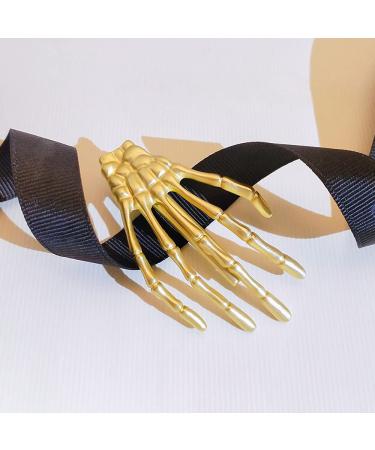 2Pcs Metal Skeleton Hands Hair Clips for Halloween Party | Alligator Hairclips for Women and Girls - Buy Online on GoSupps.com