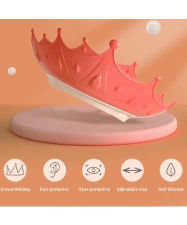 FUNUPUP Pink Crown Baby Shower Cap - Adjustable Toddler Hair Washing Shield - Buy Online on GoSupps.com