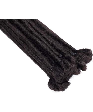 Silk-co All Human Handmade Dreadlocks Braiding Hair Extensions 12" Crochet Braids Reggae Hip-Hop Hairpiece Handmade for Braiding Dark Brown  - Buy Online on GoSupps.com