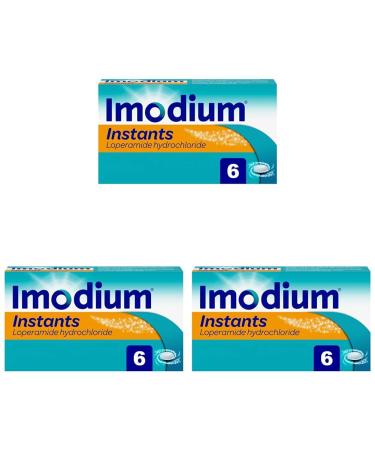 Imodium Instants - Fast Dissolving Tablets for On-The-Go Diarrhoea Relief in Under 1 Hour 6 Count (Pack of 3) 6 Count (Pack of 3) Instants