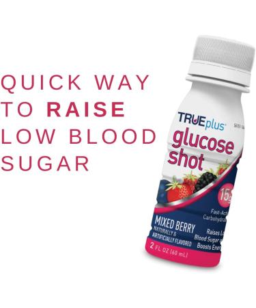 TRUEplus Glucose Shots 6 Bottles - Mixed Berry | Fast-Acting Glucose Supplement - Buy Online on GoSupps.com