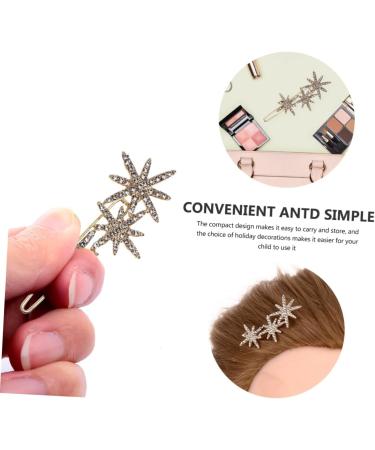 Angoily Snowflake Hairpin Star Hair Barrettes Wedding Hair Accessories Rhinestone Hair Barrettes Christmas Hair Accessories Christmas Hair Pins Rhinestone Headpiece Fine Alloy Miss Clip - Buy Online on GoSupps.com