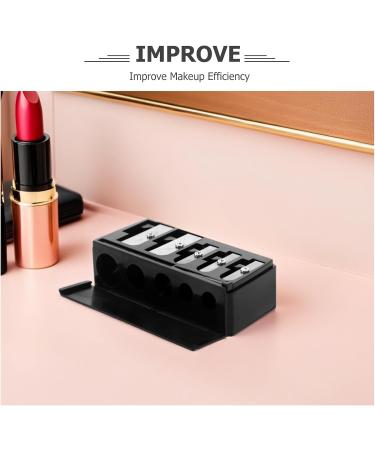 Taille-crayon Manuel 2 Pi ces Noir 5 Trous pour Crayons L vres Sourcils et Eyeliner Aiguiseur Pr cision Professionnelle avec Couvercle Outil Maquillage Compact pour - Buy Online on GoSupps.com