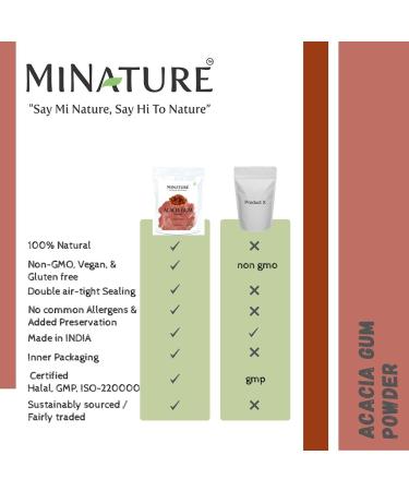 Mi Nature Acacia Gum Powder 227g | Acacia Senegal Fiber | Non-GMO Vegan | Gluten Free - Buy Online on GoSupps.com