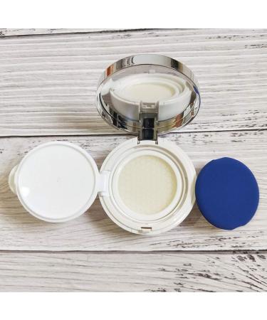 Vasana 15ml Luxurious White & Silver Rim Makeup Powder Container - Air Cushion Puff Case for Foundation & BB Cream - International Shipping Available - Buy Online on GoSupps.com