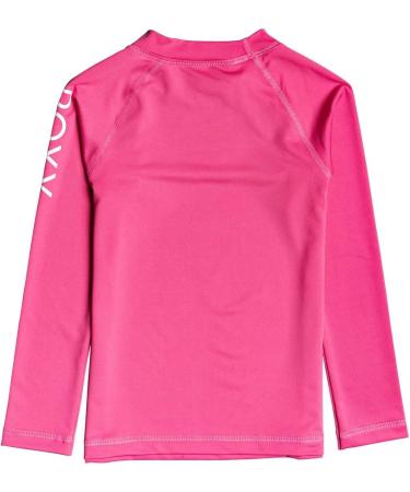 Roxy Unisex Kids Whole Hearted Long Sleeve Rashguard - UPF 50 Surf Tee for Girls 2-7 | Pink Flambe - Buy Online on GoSupps.com