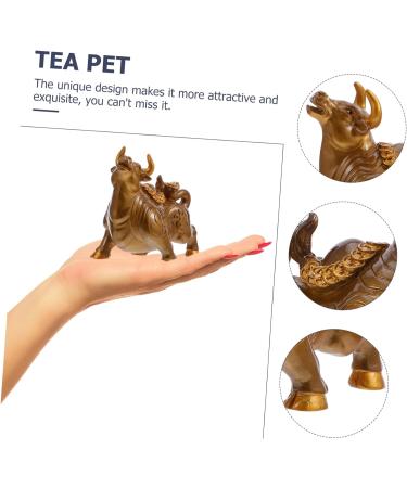Zerodeko Brass Decor Tea Pet Cow Good Luck Miniature Ornament Office Desk Decor Ox Tea Figurines for Prosperity Statue Chinese Lucky Coins Ox Decor Cow Statue Animal Resin Lunar Calendar - Buy Online on GoSupps.com