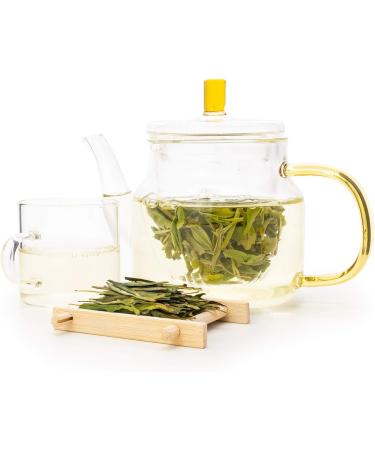 Oriarm 2023 Xihu Longjing Green Tea Loose Leaf 250g - Ecologically Grown Chinese Dragon Well Tea - Spring Dragonwell Tea Leaves in Resealable Bag - Buy Online on GoSupps.com