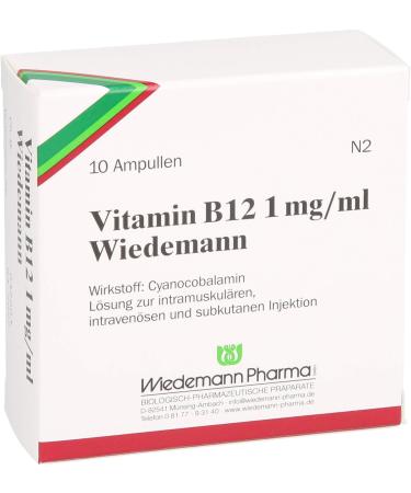 Buy VITAMIN B12 WIEDEMANN 1 mg/ml Injection Solution - 10 Ampoules - Fast International Shipping - Buy Online on GoSupps.com