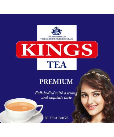 KINGS TEA PREMIUM ENGLISH BREAKFAST TEA 160 TEA BAGS (MULTIPACK OF 2 * 80 TEA BAGS)