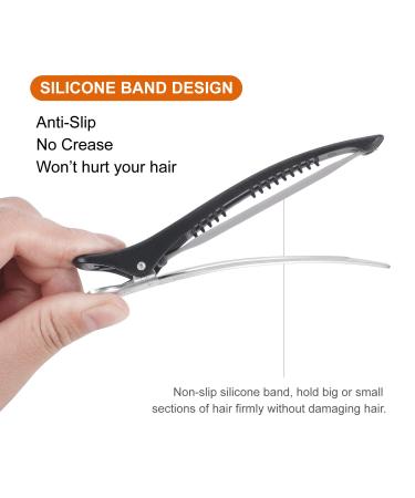 Sndyi Hair Clips 12 Pack - Professional Non-Slip Duckbill Clips for Styling, Sectioning, and Roller Hair Styling - Salon Quality Barber Hair Clips - 4.3 Black (12pcs) - Buy Online on GoSupps.com