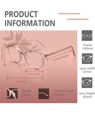 FONHCOO Women's TR90 Blue Light Filter Glasses - Lightweight Anti-Fatigue Computer & Gaming Goggles (Transparent Light Brown) - Buy Online on GoSupps.com