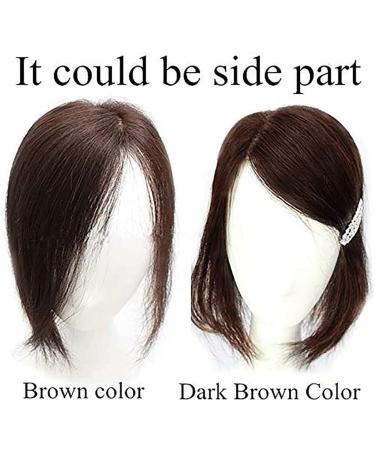 100% Real Topper Middle Side Part Human Hair 11 Inches Hair Toppers for Women Real Human Hair Extensions for Women with Thinning Bangs Bangs Hair Clip Top HairPieces (Color : Light Brown) - Buy Online on GoSupps.com