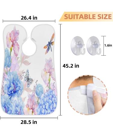 Beard Bib Apron for Men - Waterproof Hair Catcher & Grooming Cape | Lovely Butterfly Flower Design - Buy Online on GoSupps.com