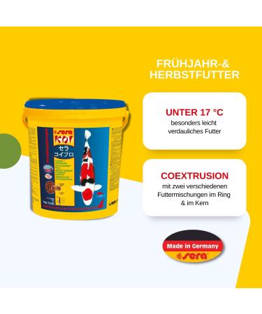 Sera Koi Professional KoiFutter 7 kg | Optimal Koi Food for Spring & Autumn | Reduces Water Pollution & Algae | Ideal for Temperatures Below 17 C | International Shipping Available - Buy Online on GoSupps.com