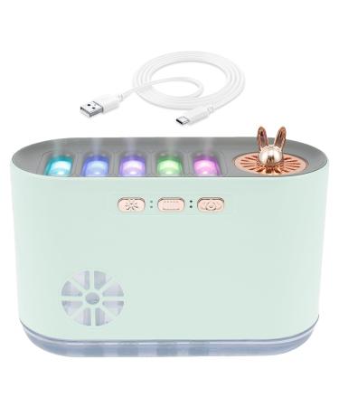 Essential Oil Diffuser Creative Humidifier Diffuser with Music Synchronization Function 700ml Colorful Cool Mist Humidifier Auto Off Aromatherapy Diffuser for Home Living Room Bedroom Office Mint Green
