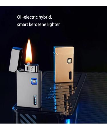 Metal Lighter Oil-Electric Hybrid Lighter Rechargeable Kerosene Lighter Rechargeable Lighter(S) - Buy Online on GoSupps.com