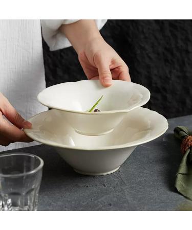 Kitchen Salad Bowl Household Oblique Cut Fruit and Vegetable Salad Bowl Fruit Plate Ceramic Plate Japanese Tableware Ramen Bowl Salad Bowls (Size : Medium) () - Buy Online on GoSupps.com